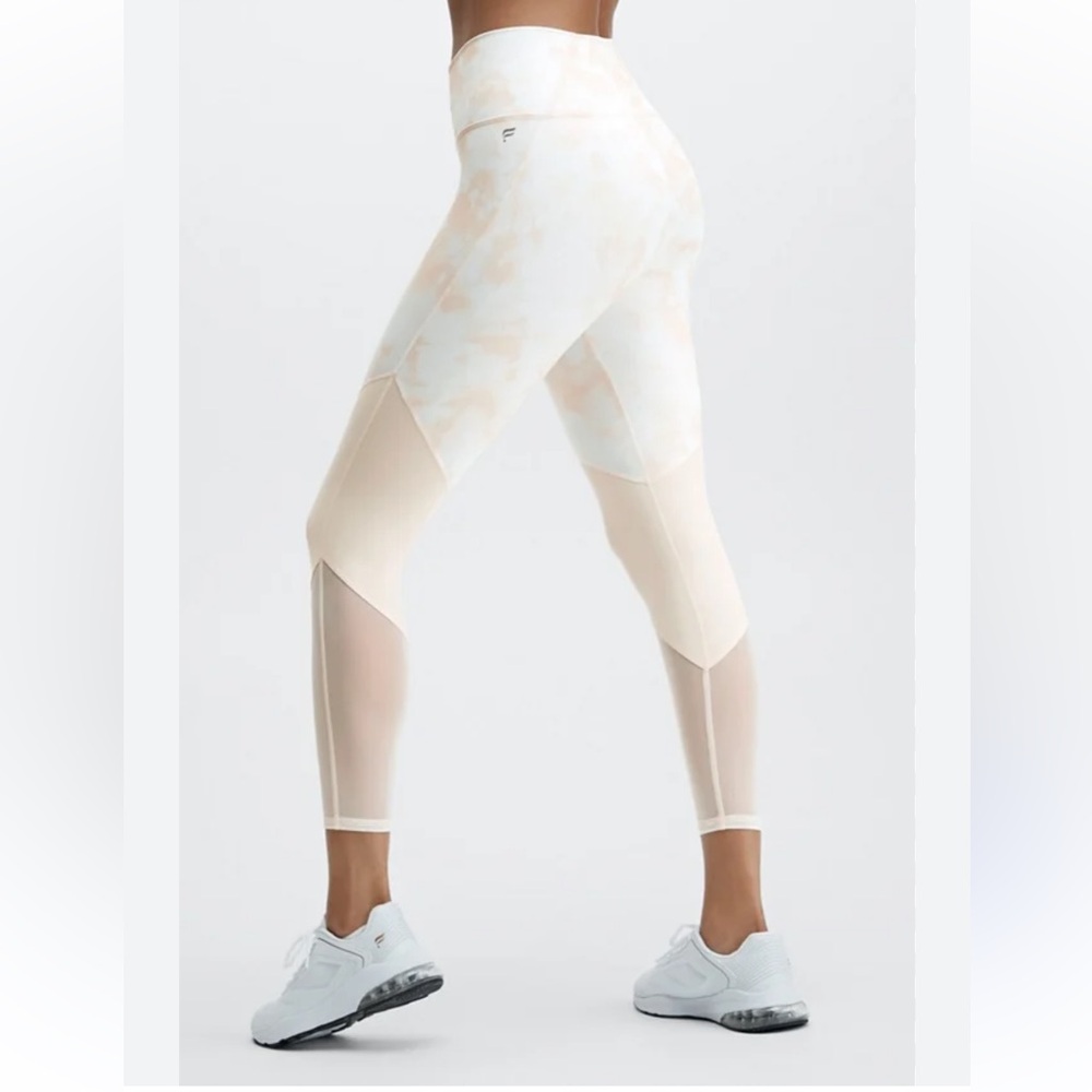 Fabletics color block power hold leggings